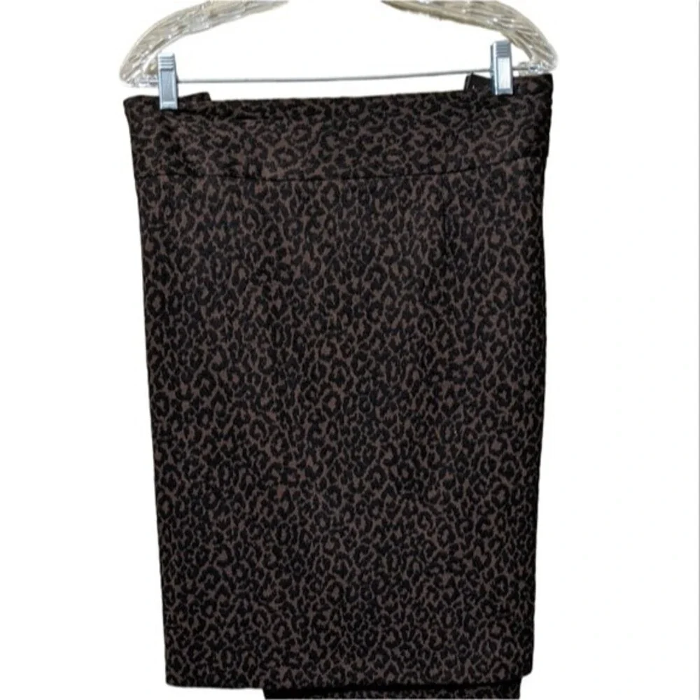 Lane Bryant animal print short mid length leopard cheetah ponte skirt 26